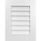 Ekena Millwork Vertical Surface Mount PVC Gable Vent: Non-Functional, w/ 3-1/2"W x 1"P Standard Frame, 18"W x 24"H GVPVE18X2401SN - alternate 1
